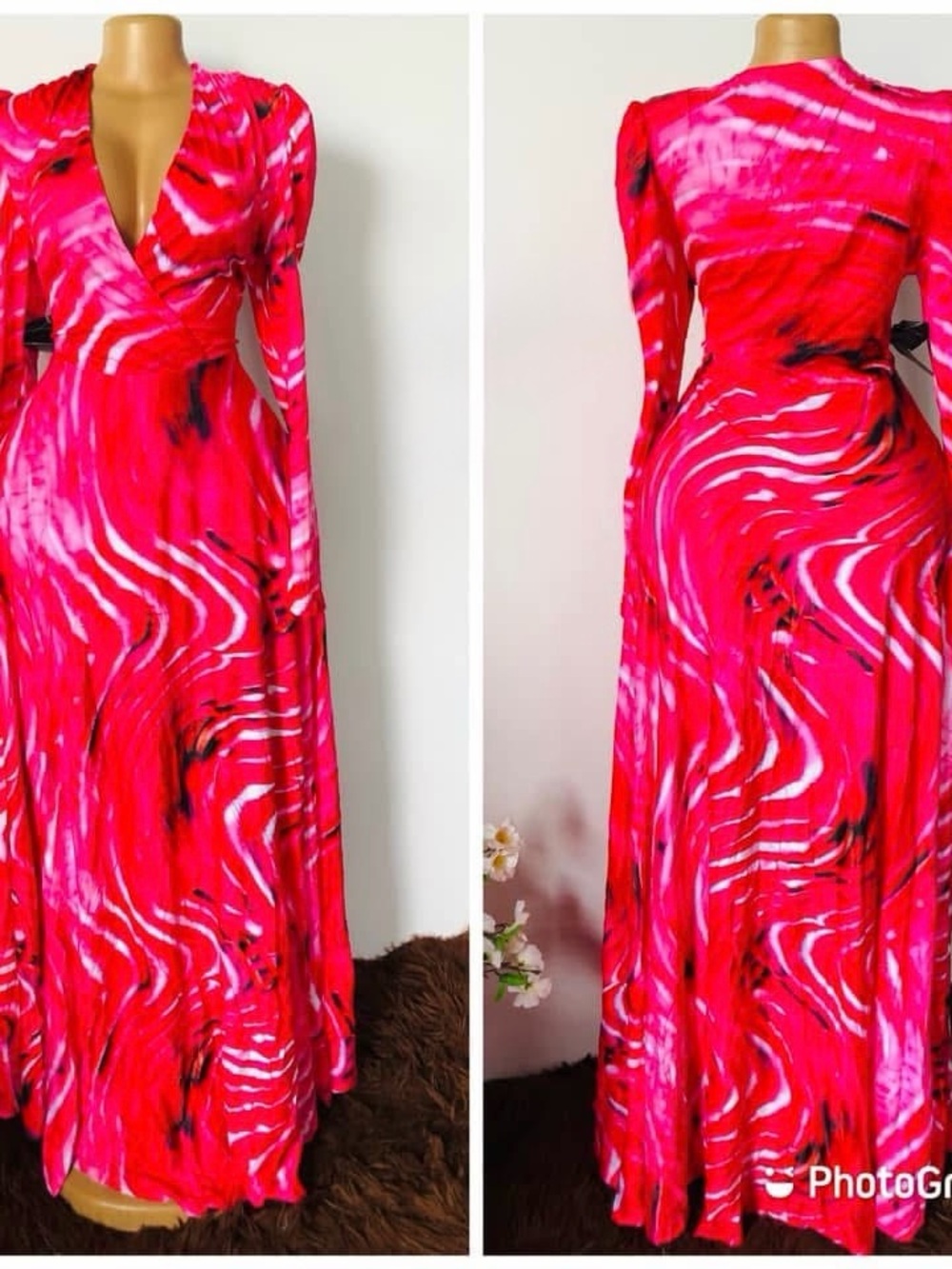 bebe Aurora Maxi Dress Sz M